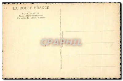 Nizza (Alpi Marittime) — Un angolo del Vecchio Mercato — Les Éditions d'Art Yvyn, Parigi — Verso