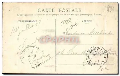 Floresta de Fontainebleau — Le Riquet à la Houpppe (Gorge do Houx) — editor não visível, n° 368 — Verso