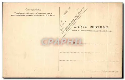 Castelo de Fontainebleau — Gabinete da Abdicação — editor não identificado, n° de série 3323 — Verso