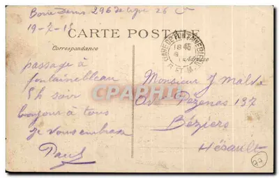 Forêt de Fontainebleau — La Roche suspendue — n° 454 — Verso
