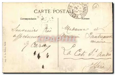 Côte d'Azur - Nice — Widok na Kasyno Miejskie i Wzgórze Pacanaglia (577m) — E. Deley, Paryż, nr 504 — Rewers