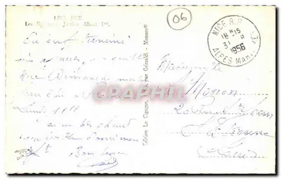 Ogród Albert I — Nice — Wydawnictwo Le Cipogna — Rewers
