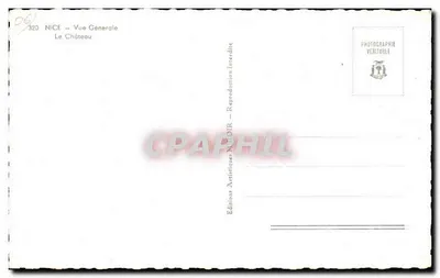 Nice — Widok ogólny — Zamek — Wydawnictwo Artisticques MOIR — Rewers