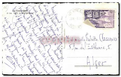 Widok Côte d'Azur — Nice — Wydawca L. Villetta & Cie, n°06 — Rewers
