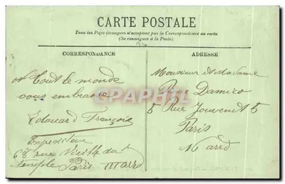 Le Havre — Voiture de chèvres dans le Jardin de l'Hôtel-de-Ville — LL. n° 297 — Achterkant