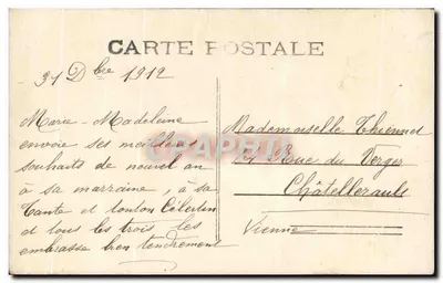 Girl with holly crown — Happy New Year — Polo, n°3003 — Back