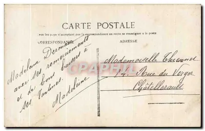 Mała dziewczynka z koszykiem z kwiatami — tekst drukowany — F.K. PARIS n°1016 — Rewers