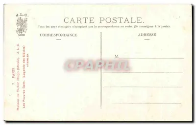 Casa de Victor Hugo — Lenda dos Séculos — J.L.C. Paris — Verso