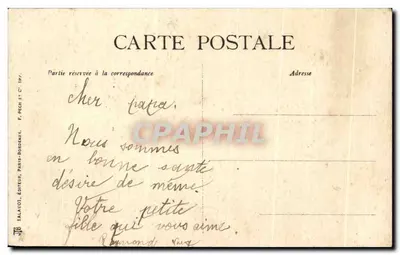Aveia carregando um souvenir — TALALACOT, EDITOR, PARIS-BOURDAUX — número de série não visível — Verso