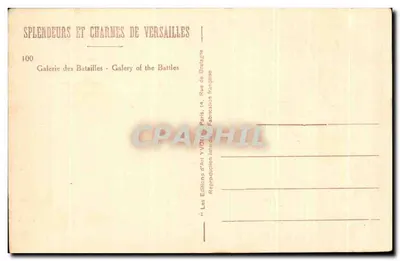 Galerij van de Slagen — Splendeurs en Charmes van Parijs — Les Éditions d'Art Yvon, Parijs — Achterkant