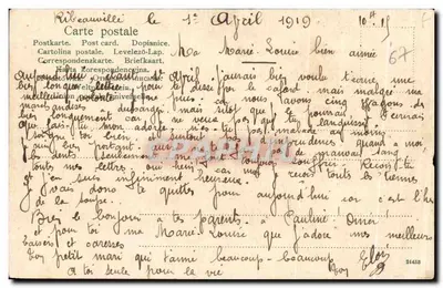 Stara pocztówka Rappoltsweiler z pensjonatem św. Marii z Ribeauville — Rewers