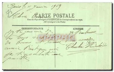 PARIS — A Avenida do Bois de Boulogne — LL. — n° 257 — Verso