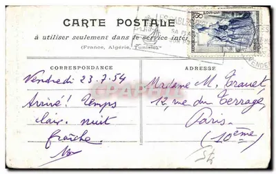 Stara pocztówka Stara pocztówka oferowana za darmo przez Le Journal Paris L hotel du Journal Rue Richelieu — Rewers