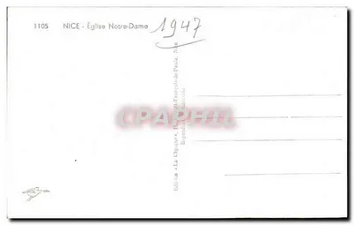 Nice — Katedra Najświętszej Maryi Panny — Obiekt La Cigogne, 15, Rue St-Patrick-de-Paule, Nice — Rewers
