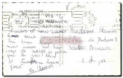 Widok wejścia do portu w Nicei — Półwysip Azorski — Wydawnictwo Haman — Rewers