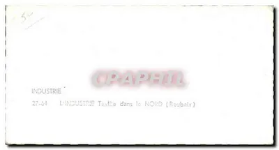 Bilhete postal antigo Indústria Textil no Norte (Roubaix) — Verso