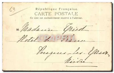 Ogólny widok doliny i miasta — Thiers — C. Martière Éditeur, Nr 7 — Rewers