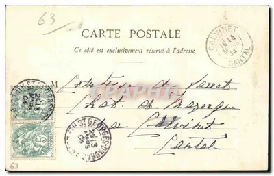 Royat — Le Village — Lib. Bourginal, 21, rue de l'École, Charmont-Berrand — Verso