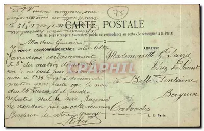 Paryż — Portal Świętego Martyna — wydawca L.D. (St-Martin L.D.) — Rewers