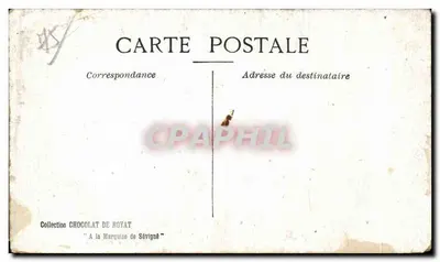 Paris inundado — Uma barca entrando em uma porta cochère — Chocolat de Royat, editor — Verso