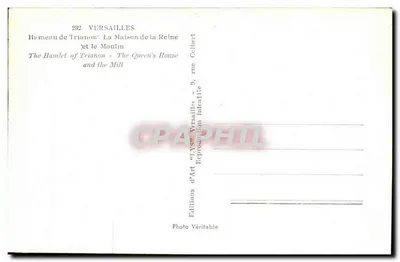 Hameau de Trianon — La Casa de la Reina y el Molino — Editions d'Art Versailles — Reverso