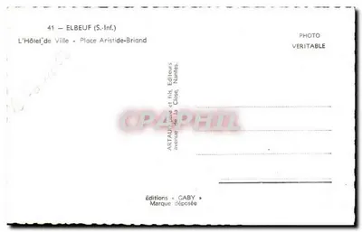 Elbeuf — Hotel de Ville en Plein Aristide-Briand — Éditions Caby — Achterkant