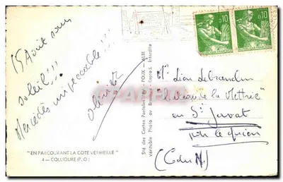 Collionure — vista panorâmica — Sié das Cartas Postais ao Bromure - FOJUX — Verso