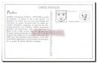Poulbot — caricaturista parisiense — H. Manuel, Coleção Félix Poins — Verso