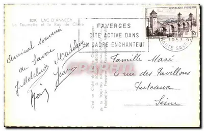 Jezioro Annecy — La Tournette i Roc de Chère — G. Rossat International — Rewers