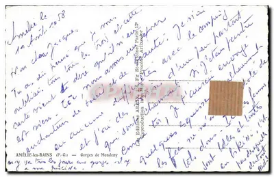 Gorges de Mendény — Amélie-les-Bains — Edições A. P. G. St. André, n°12 — Verso