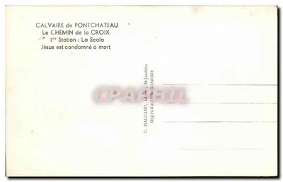 Calvario de Pontchâteau — 1ª Estación: La Scala — C. Halgand — Reverso