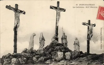 Ponchateau - El Calvario - XIIa Estación — Fototipia Vasselier, Nantes