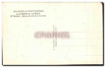 Kaplica w Pontchâteau — XI. Stacja: Jezus jest przykuty do krzyża — C. HALGAND — Rewers