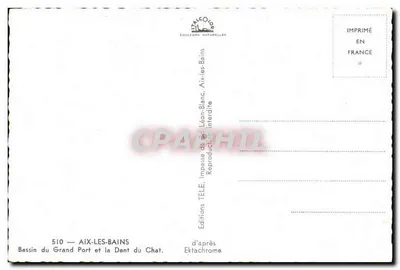 Bacia do Grande Porte e a Dente do Gato — Aix-les-Bains — Edições TÉLÉ, Aix-les-Bains — Verso