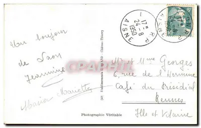 Laon - A Catedral — Fotografia Verdadeira, editor (49) Estabelecimentos LL.OM.AND. Château-Thierry — Verso
