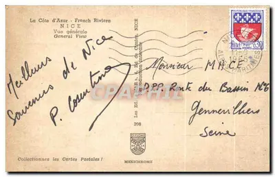 Ogólny widok Nicei — Côte d'Azur — Wyd. Mexichrome, n°208 — Rewers
