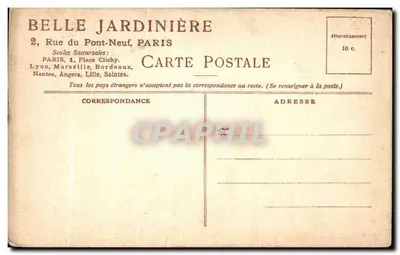 A Bela Jardineira — Os Elegantes — Devambez, grav. 1882 — Verso