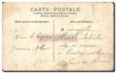 Le Tronçonneur — caricature d'un homme portant des sacs — éditeur E.R. PARIS, signé L. Mulesma — Rewers