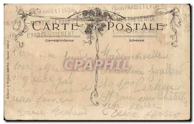 A Bretanha — Os Amantes Surpreendidos — série 53, editada por Arkraud & Nozais, Mantes — Verso