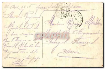 Bilhete postal antigo Je telegraphie a Guillaume II Humour — Verso