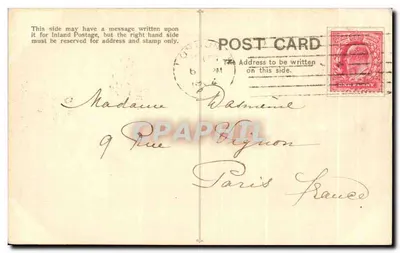Lichte verklaring met dedicaat — C.W. Faulkner & Co. Londen EC — Serie 49 — Achterkant