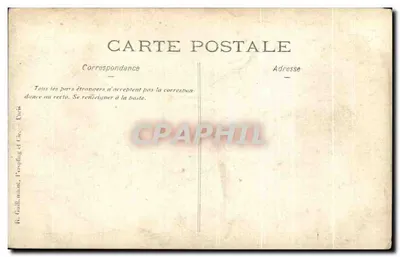 Kobieta z dwoma psami — plaża — wydawca R. Guillainnot, Précy-l'Évêque — Rewers