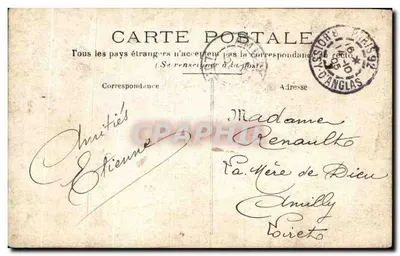 Retrato de um homem idoso — Paris, 1902 — editor não visível — Verso