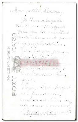 Criança e cachorro — botões que caem — Mabel Lucie Attwell — Verso
