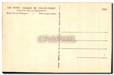 Sala da Música — Castelo de La Malmaison — Mona, n°708 — Verso