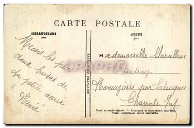 Deux femmes en dialogue — scène de la série 'Gauloiseries Françaises' — éditeur 'Fabrication Française' n°50 — Verso