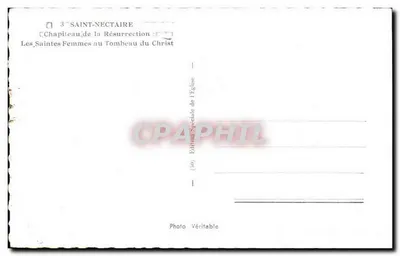Saint-Nectaire — Capitello della Risurrezione: Le Sante Donne al Sepolcro del Cristo — Edizione Speciale della Chiesa — Verso