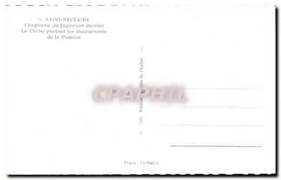 Saint-Nectaire — Capitello del Giudizio Universale, Cristo portante gli Strumenti della Passione — Edizione (50) — Verso