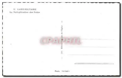 Saint-Nectaire — La Moltiplicazione dei Pani — Edizione Véritabla — Verso