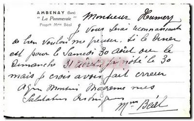Ambenay (Eure) — La Pommeraie — Eigendom van Mevrouw Béal — Achterkant